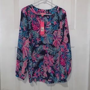 NWT Lilly Pulitzer Elsa Top Garden Getaway